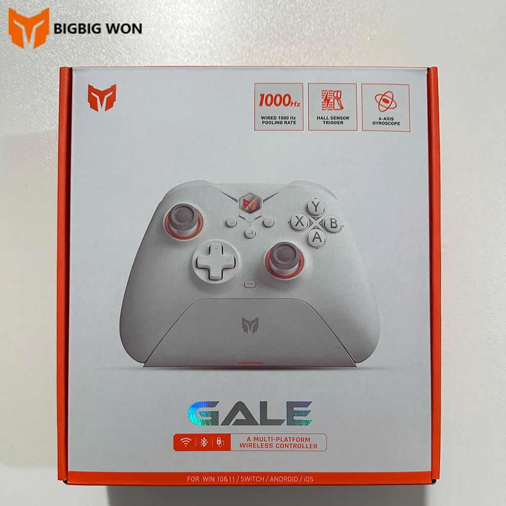 BIGBIG Won Gale Wireless Gaming Controllers 2.4G Bluetooth Gamepad Hall Effect Trigger for PC/iOS/Android Nintendo Switch