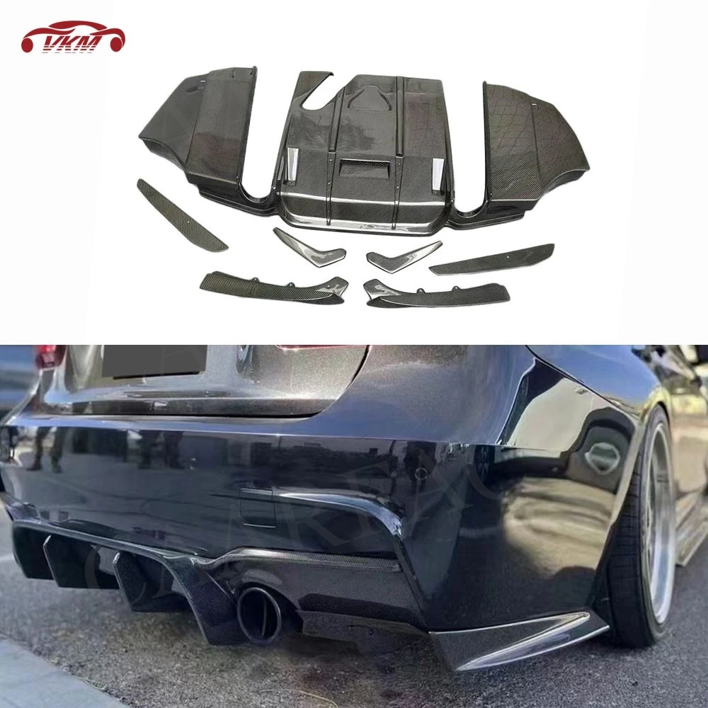 

Carbon Fiber For BMW 3 Series F30 M Tech Sport 2012-2018 Rear Bumper Diffuser Rear Splitters Spoiler FRP G Style Car Accessories