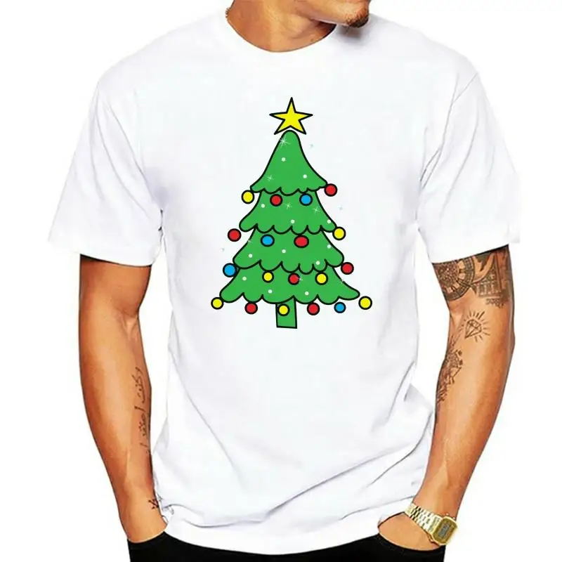 Christmas Tree Shirt Christmas Tshirt For Men Christmas Holiday Top Gift For Him Free Shipping Tops Tee Shirt