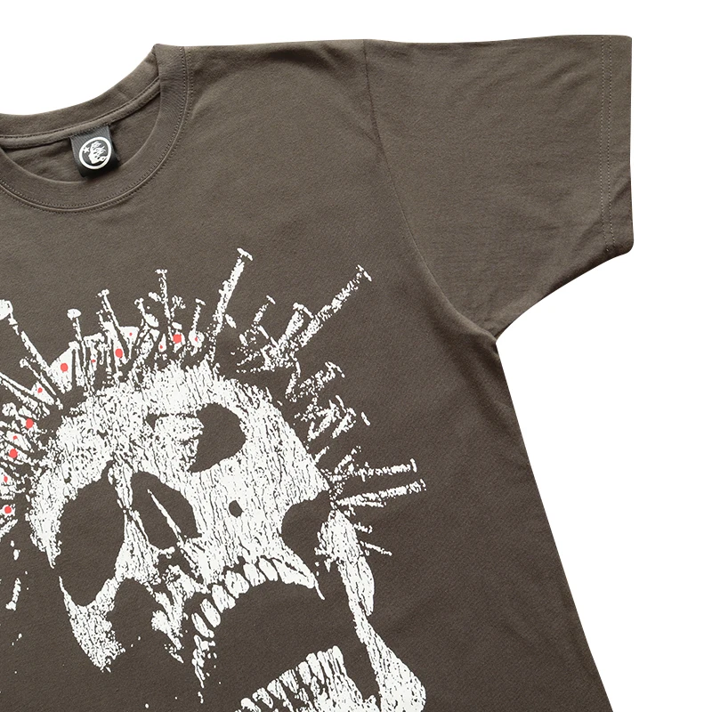 Cactus Jack Brand Men's Short Sleeve T-shirt Trendy round Neck Youth Summer Standard Fit Daily Wear Casual Fashion