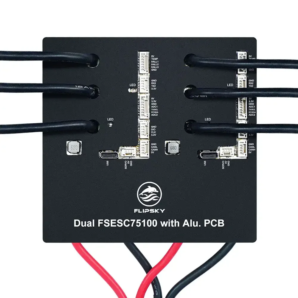 Flipsky Dual 75100 with Aluminum PCB VESC Speed Controller, 14-84V Dual 200A Continuous