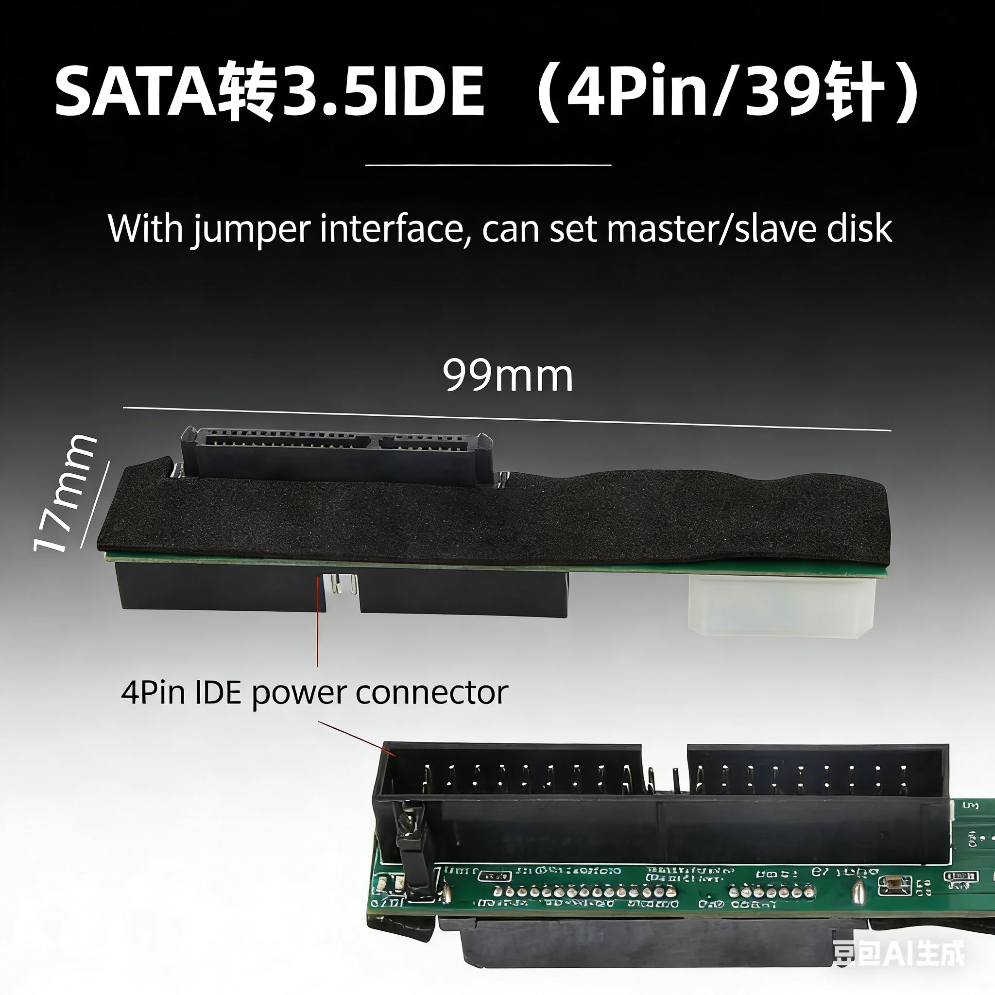 new 7+15Pin 2.5 Sata Female To 3.5 Inch IDE Sata To IDE Adapter Converter Male 40 Pin Port For ATA 133 100 HDD CD DVD Serial