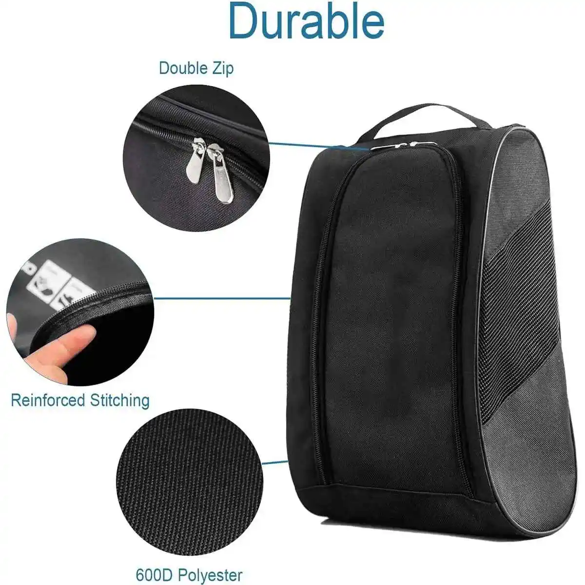 Breathable Mesh Shoe Bag Portable Handheld Sneaker Shoe Pouch Golf Shoe Organizer for Travel Daily Storage Sport