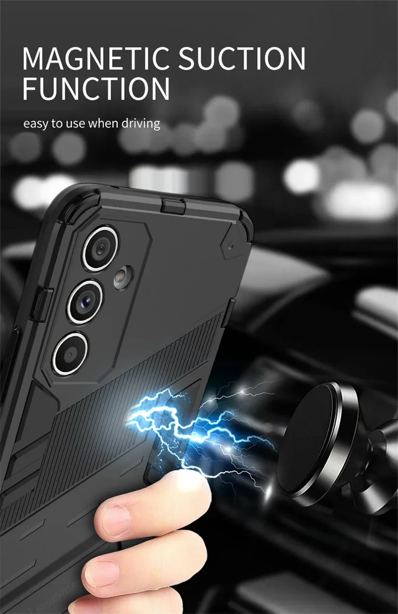 Case For Oppo Reno11 F Cover Magnetic Car Holder Stand Armor Phone Cases For Oppo Reno 11F Reno11F 5G CPH2603 Shockproof Funda