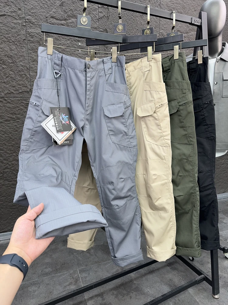 Svip Xiong 600 الرجال في الهواء الطلق مريحة مستقيم الساق سراويل تقليدية لون نقي الخريف Faion ملابس العمل بنطلون #5