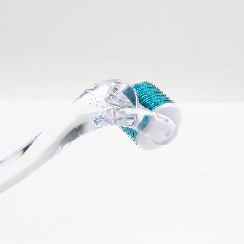 Derma Roller System 540 Needles for Hair And Skincare Transparent Blue 1/5pcs Scalp Needling Tool for Beauty Therapy