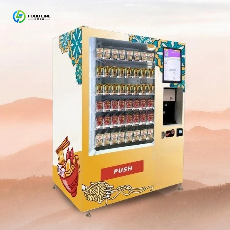 Touch Screen Instant Noodles Vending Machine Automatic Instant Noodle Vending Machine Dispenser FL Customized