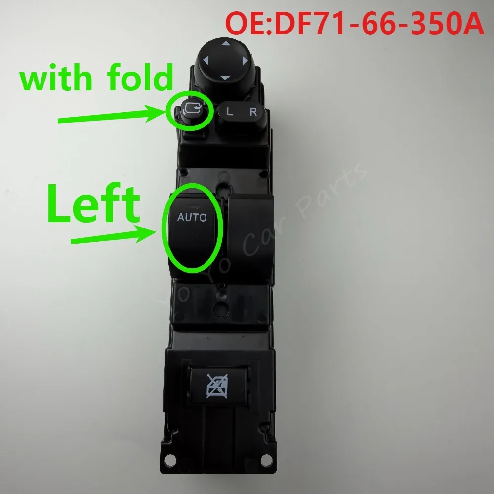 DF71-66-350A DF7166350A For Mazda 2 2-Door 2008 2009 Left Side Driver Electric Power Master Window Lifter Control Switch Button