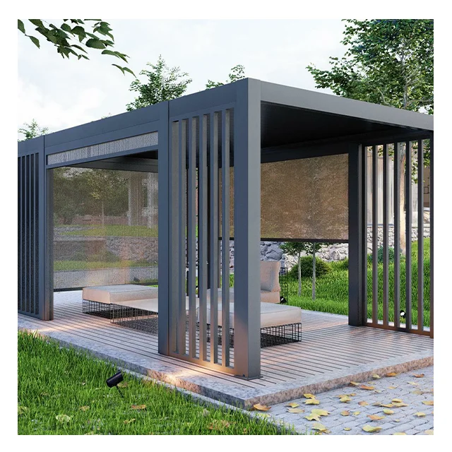 Pergola Louver Pavilion Backyard Garden Aluminum Alloy High Performance Durable Rainproof Outdoor Custom Aluminum Gazebo