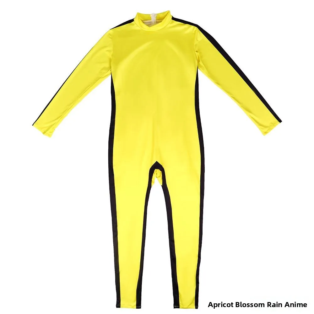 مجموعة أزياء الكونغ فو الصفراء للهالوين مكونة من 5 أدوات لمرحلة أداء عبر الحدود ملابس هونج كونج لملابس الأدوار #5