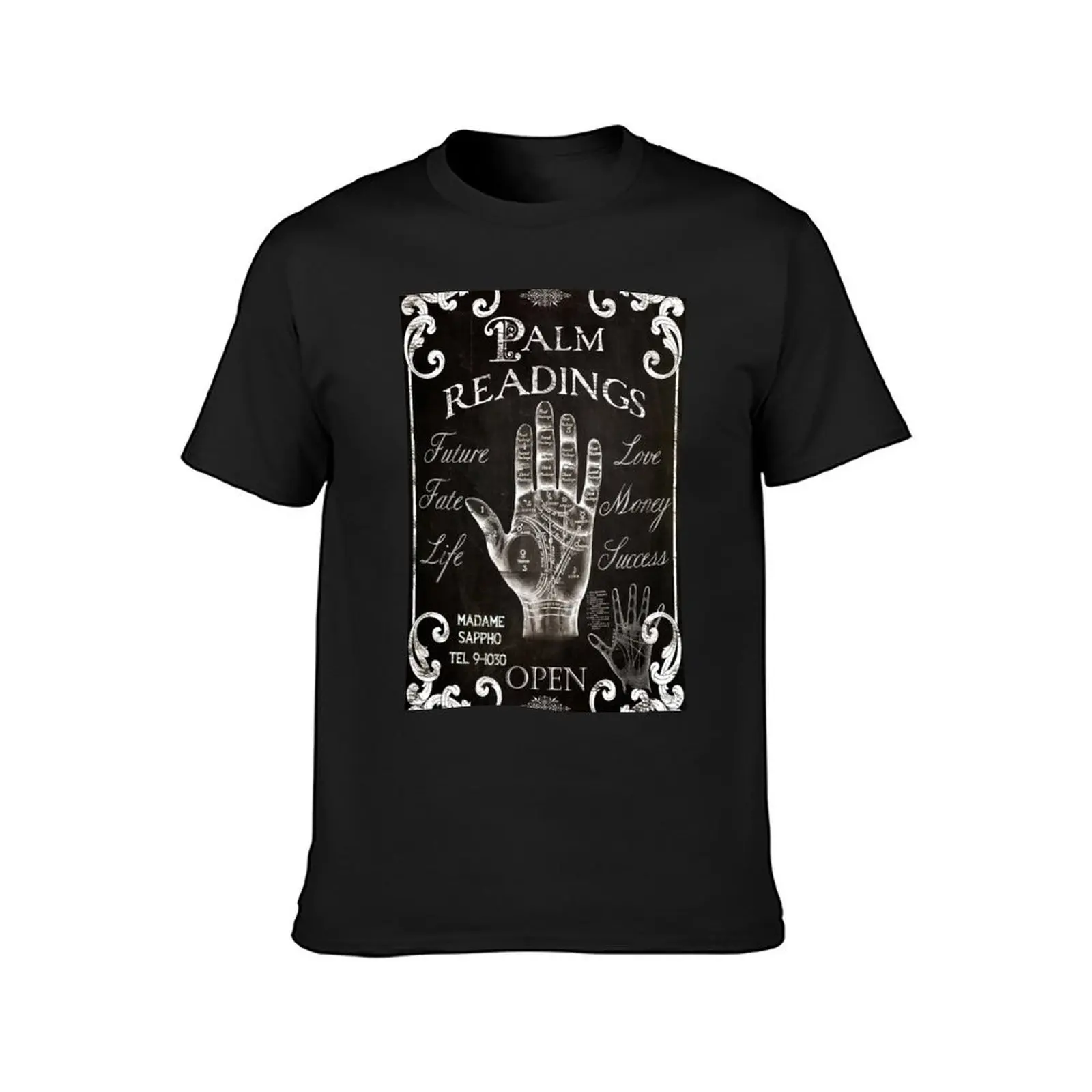 Vintage Palmistry Sign T-Shirt blanks hippie clothes sublime summer tops black t-shirts for men