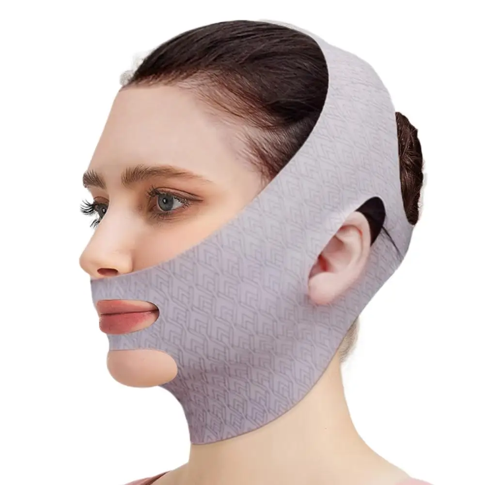 Maschera per il sonno portatile regolabile per scolpire il viso dimagrante V linea per la cura del mento modellante cinturino traspirante pelle donna maschera maschera K2G0