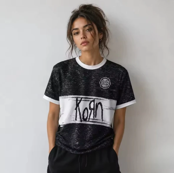 Summer New Korn Joint Fan Football Jersey Sports Quick Drying Casual Men's Women Short Sleeved T-shirt Top Streetwear Harajuku