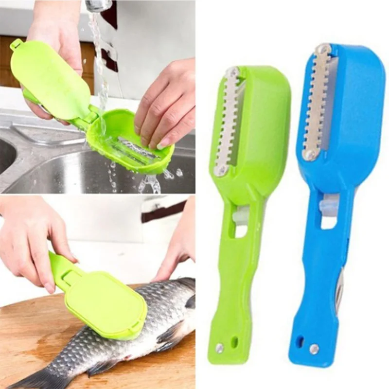 Efficient Fish Scale Remover Handy Portable Descale Tool Durable Safe Kitchen Utensil for Home Seafood Fish Processing Use