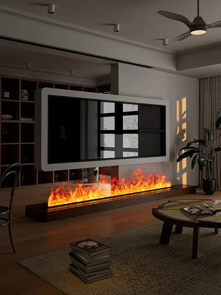 Water Electric Fireplace 3D Remote Control APP Interior Decoration Steam Fireplace Mist Fireplace Embedded Realistic Mist Flame