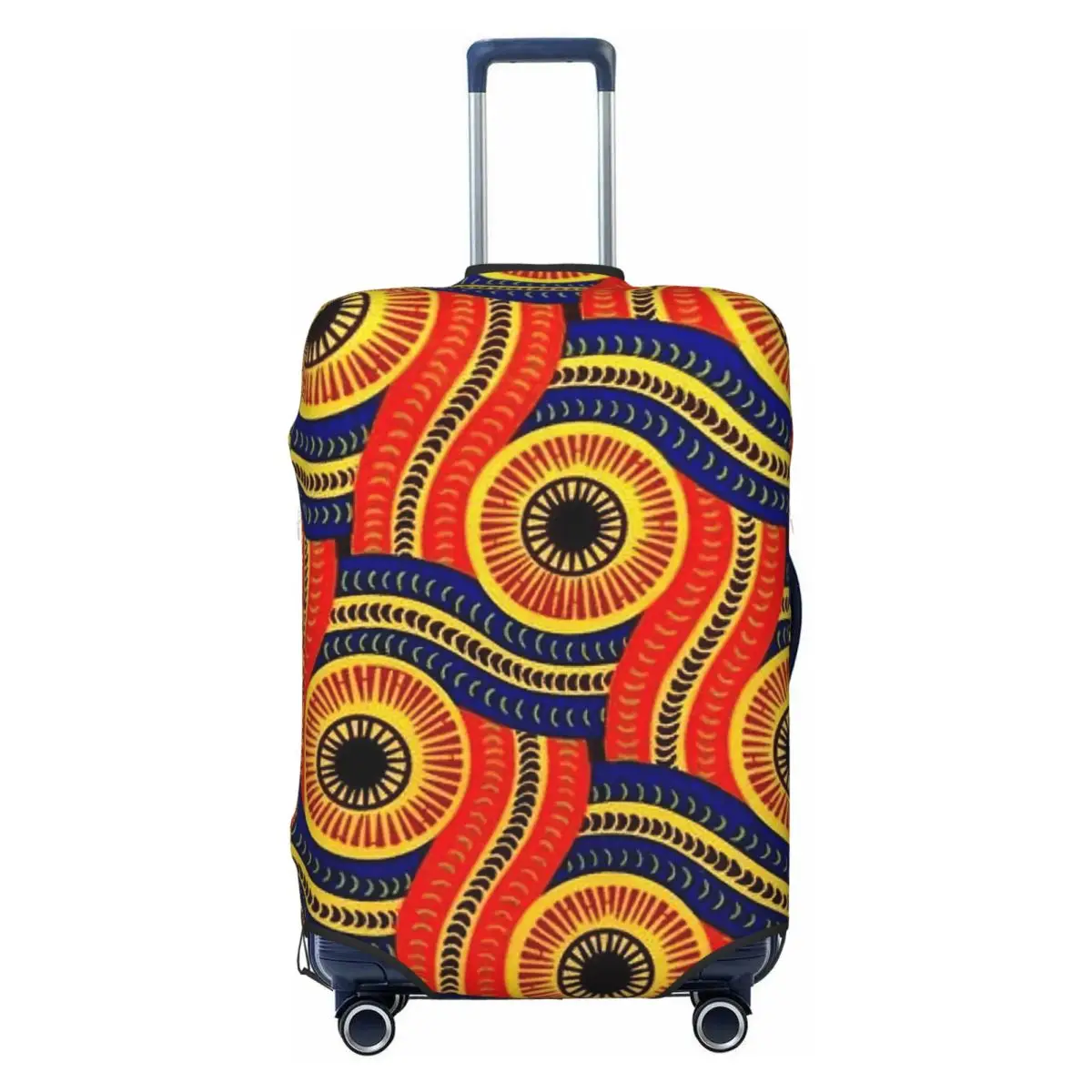 

Custom Serpent African Ankara Print Luggage Cover Funny Tribal Ethnic Art Suitcase Protector Covers Suit For 18-32 inch