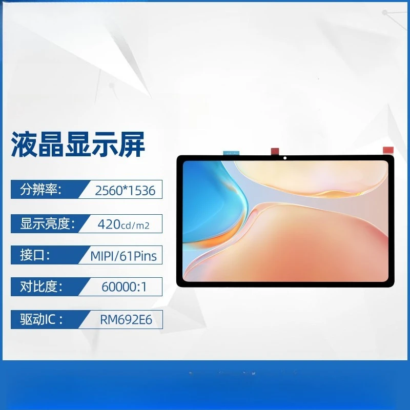 Angolo di visione completo da 11,2 pollici 2560 * 1536AMOLED con touch, display per console di gioco con schermo per tablet