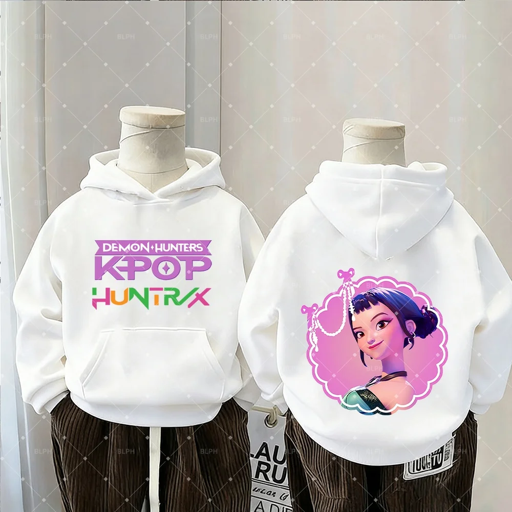 

Стильные худи SAJA для мальчиков в стиле K-Pop Demon Hunters, модные семейные толстовки для стильных детей и взрослых.