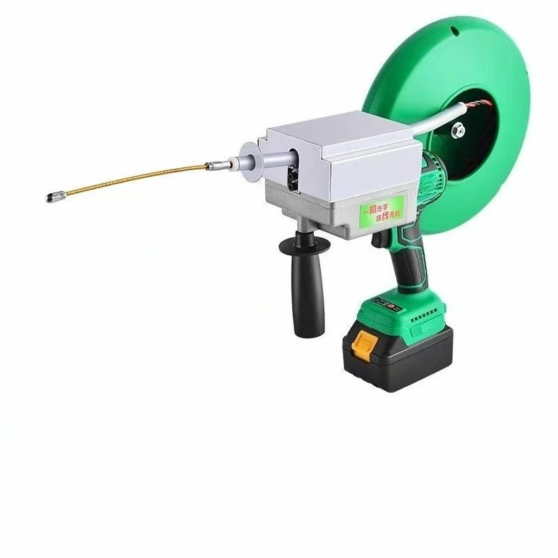 Lithium battery threading machine, automatic threading device, fully automatic electrician universal steel wire threading device