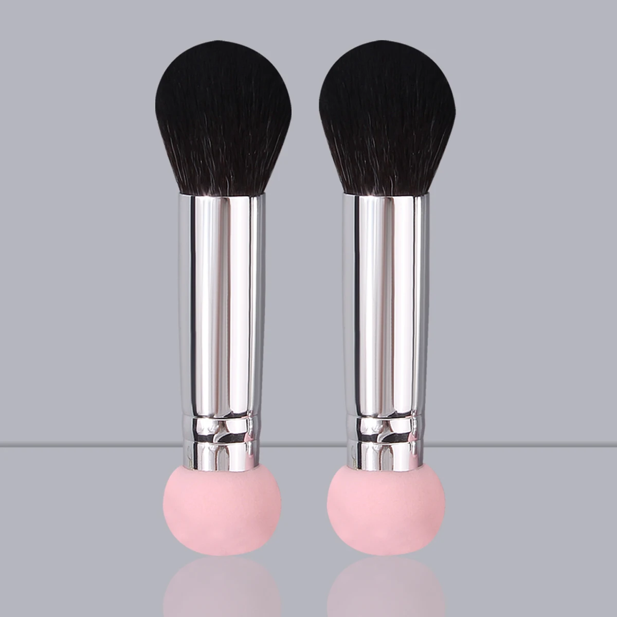 2pcs Portable Double-Head Makeup Brush Concealer Brush Foundation Brush Blush Brush Multifunctional Professional Beauty Tool