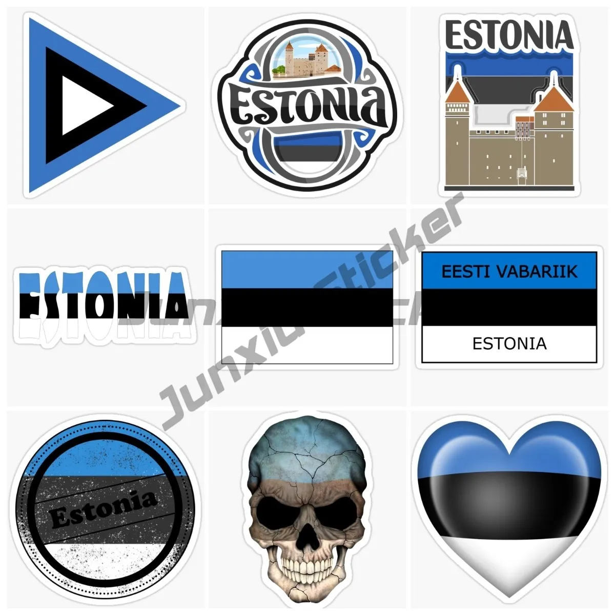 Personalized Estonian Flag Sticker Car Motorcycle Racing Car Window Sticker Bicycle Motorcycle Estonian Car Sticker