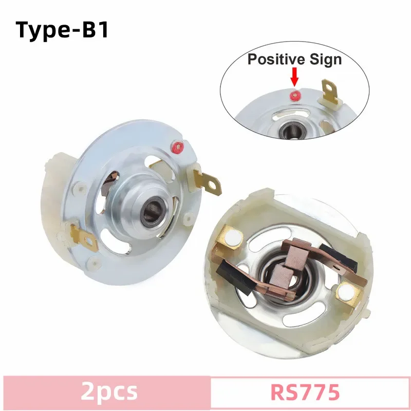 Suporte de escova de carbono para furadeira elétrica, ferramenta do motor, chave de fenda elétrica, escovas de cobre, DC, RS550, RS775, R380, 2Pcs