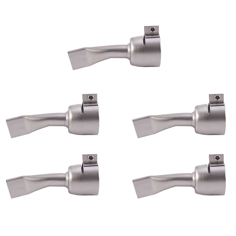 

ABFI 5Pcs 20Mm Welding Nozzle Wide Angle Flat Slit For Hot Air Plastic Welder Heat Nozzle Plastic Welding Torch Accessories