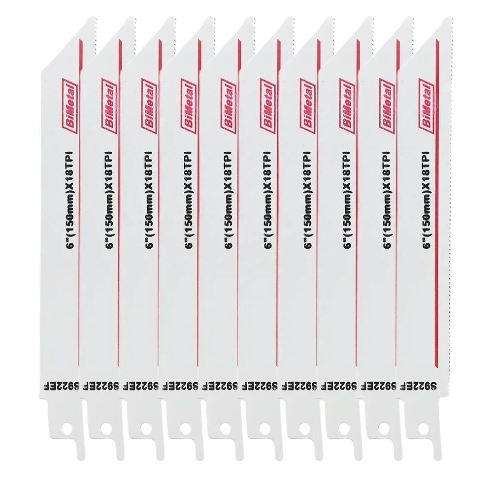 For Cutting Metal Wood 1.5-4mm Fast Cut Down Power Tools Cutter Accessories White 10pcs Reciprocating Jig Saw Blade Set S922EF
