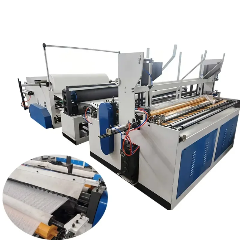 Industrial Toilet Paper Manufacturing Equipment with Automatic Kitchen Towel Embossing Cutting Machine Manufacturer
