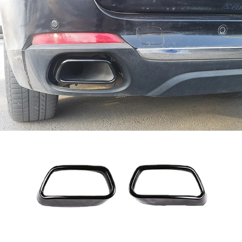 

Stainless Steel,For BMW X5 F15 2014-2018,X6 F16 2015-2018,Car Tail Muffler Exhaust Pipe Output Cover Parts( For Regular version)