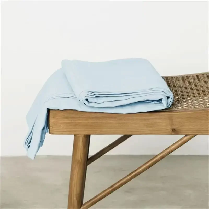 Pure 100% Linen Flat Sheet Moisture Absorbent All Season Linen Bed Sheet Various Sizes Solid Color 1 Piece Linen Flat Sheet Only