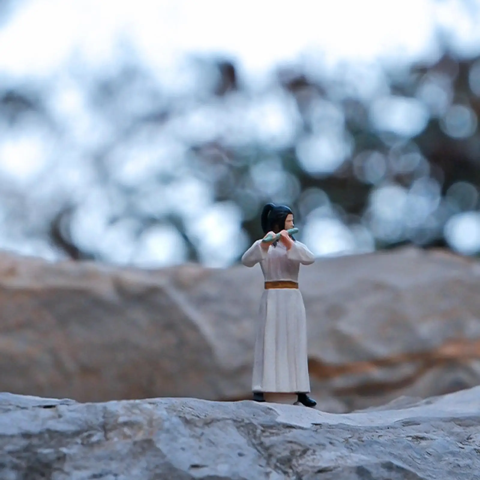 1/64 Chinese oude figuur model Diorama landschap miniatuur handgeschilderde beeldjes