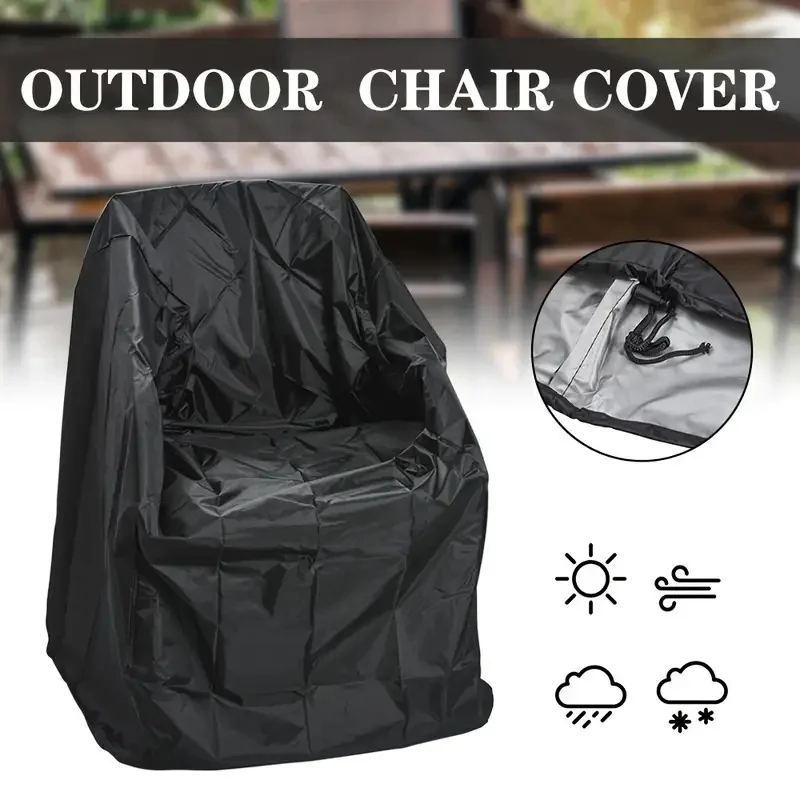 Patio Chair Covers for Outdoor Furniture 210D Heavy Duty Oxford Waterproof Stackable Dust Rain Snow-Proof High Back Patio Covers