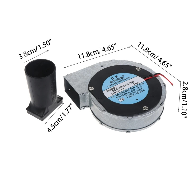 F92C 11028 พัดลมบาร์บีคิวแบบพกพา DC12V อากาศเทอร์โบอากาศสำหรับบาร์บีคิวปิกนิกตั้งแคมป์ทำอาหารเตาย่างไฟสตาร์ทเตอร์ 5000