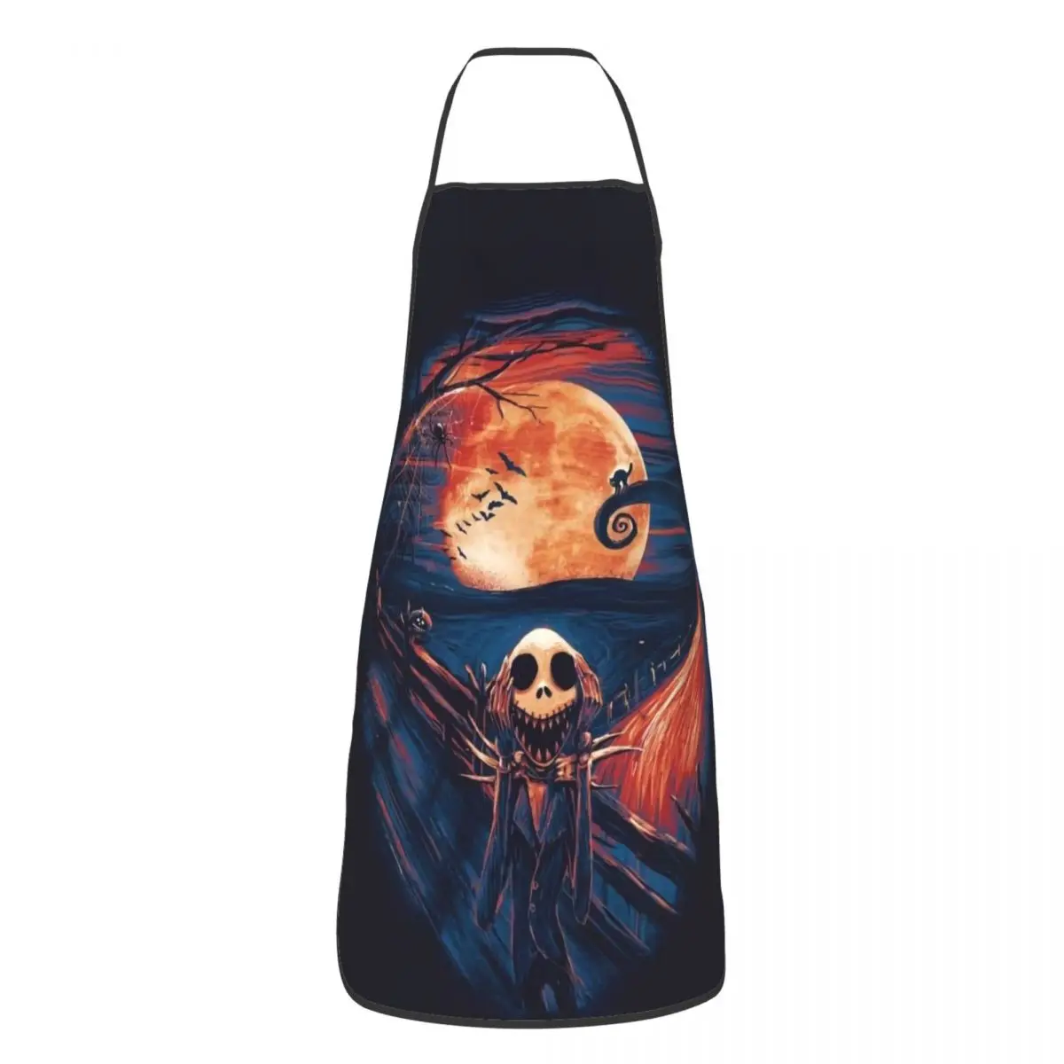 Custom Bib Halloween Nightmare Before Christmas Jack Skellington Apron Adult Chef Cooking Kitchen Pumpkin Tablier Cuisine Baking