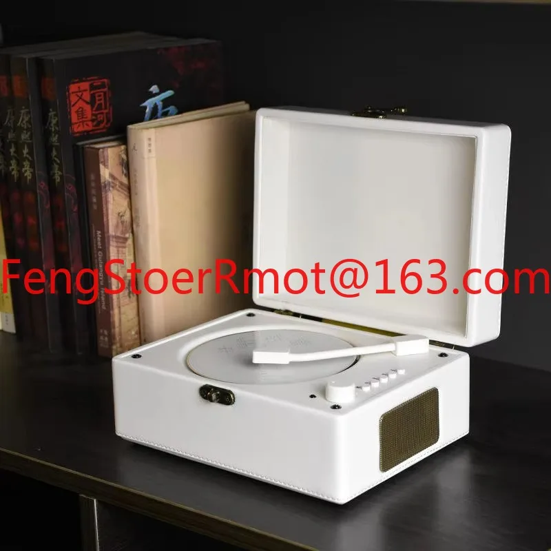 Luggage CD Player BT Speaker Retro Turntable Music Box Portable Wireless Stereo Equipment