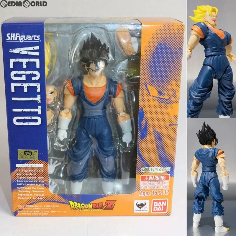 In Stock Original BANDAI S.H.Figuarts SHF Dragon Ball Z Vol.4 Vegetto Anime Action Figures Model Toys Collection Gifts For Kids