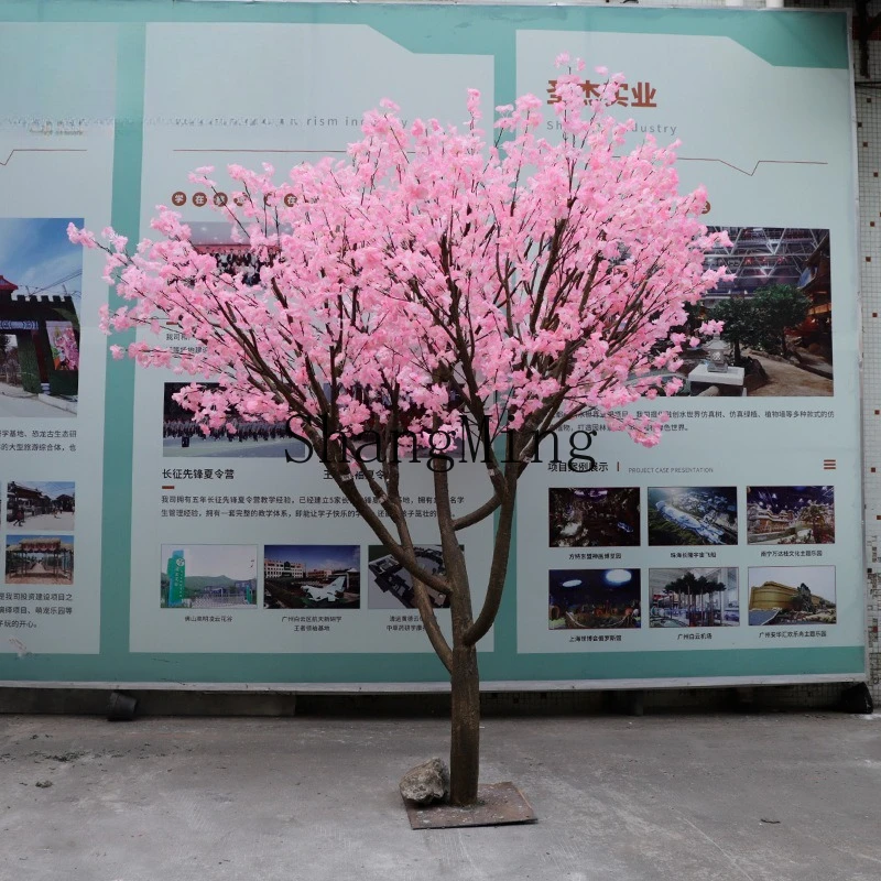 

ZYY simulated cherry blossom peach blossom tree large indoor and outdoor fake plant decoration wedding tree ornament