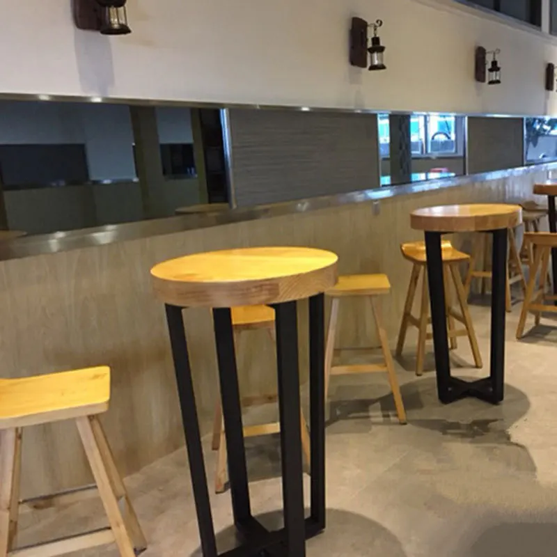 #  Modern Solid Ash Wood High Counter Bar Stool Chair