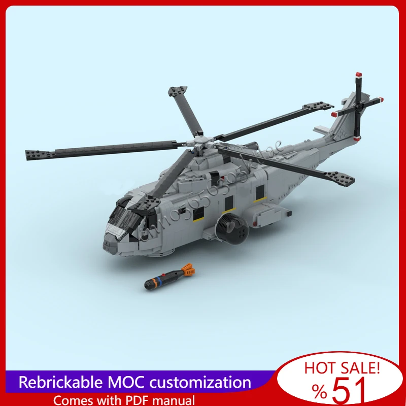 2285 ELEMENTÓW MOC Seria Bitewna AW-101 Helikoptery Wojskowe Model do Składania Edukacyjne Kreatywne Zabawki dla Dzieci Prezenty Świąteczne