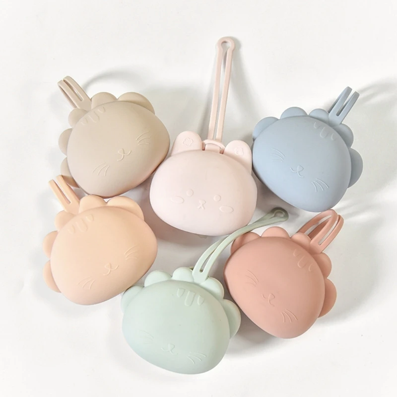 

Portable Baby Pacifier Storage Box Dustproof Cartoon Earphones Bag Lovely Soother Organiser Pouch for Infant Toddlers
