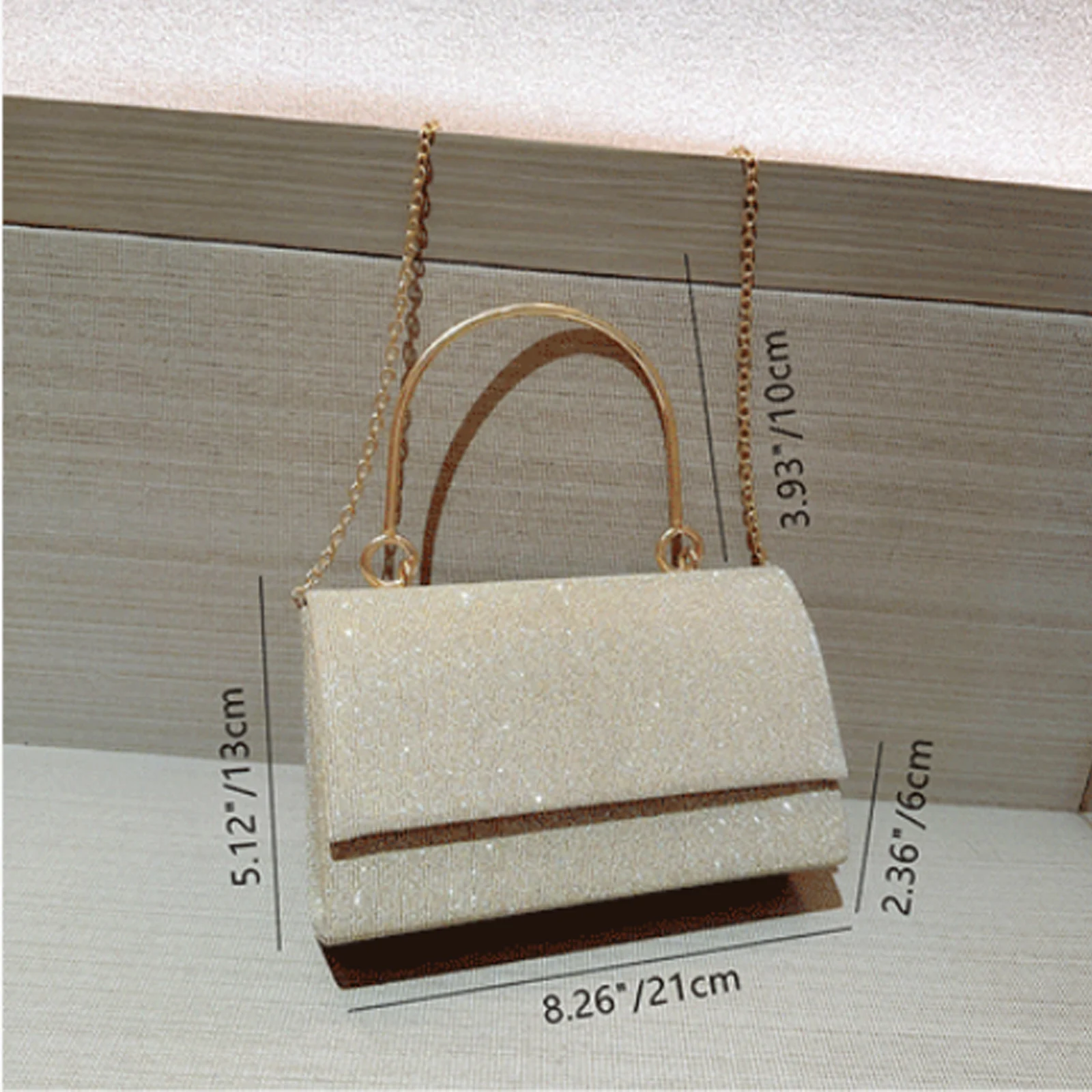 Women Shiny Handbag for Ladies Fashion Luxury Gold Silver Dinner Evening Clutch Bag Dress Wedding Party Coctail Banquet Bag