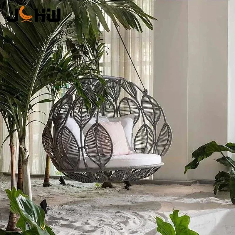 Double Seater Outdoor Balcony Indoor Bird Nest Hanging Chair Furniture Rope Swing Sets For Backyard Outdoor