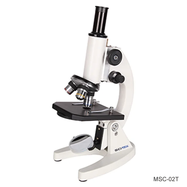 Economical Teaching Microscope Monocular Vertical Tube Triple Nosepiece Model MSC-02T LED Illumination for Classroom
