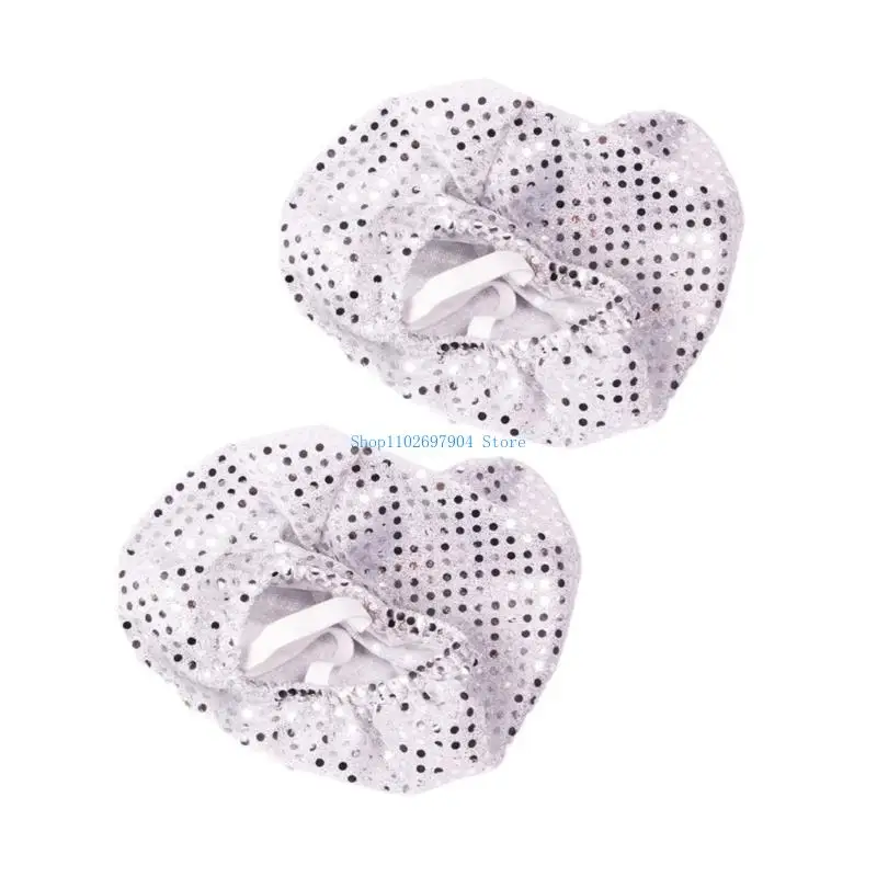 N7YF Sequins Legwamer Long Leg Socks Elastic Cuffs Leg Warmers Glitter Leg Sleeve 80 Raves Foot Cover Gaiters