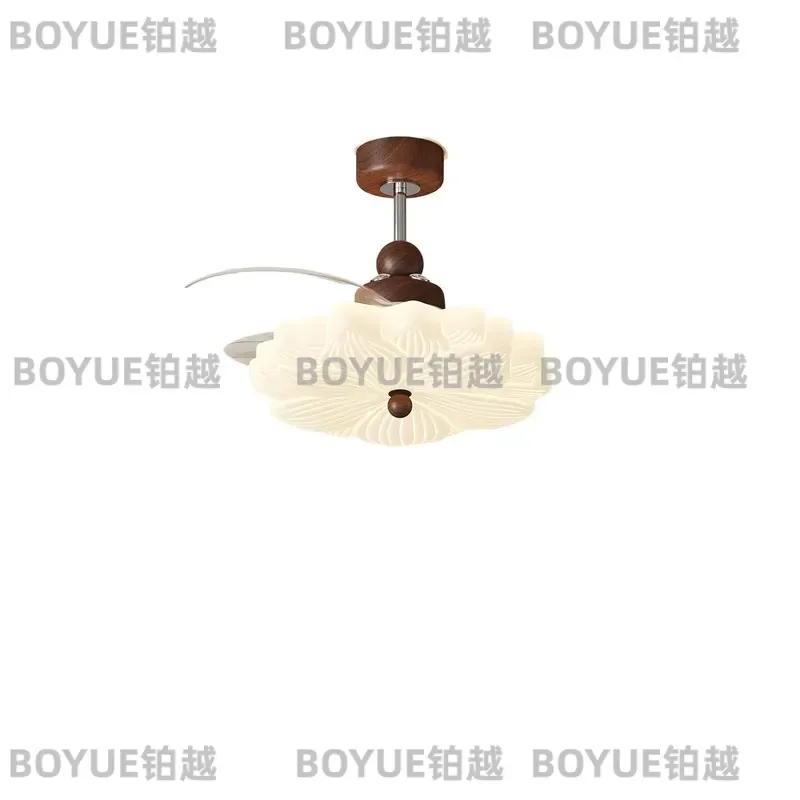 Modern Italian Minimalist Ceiling Fan Light Luxury Master Bedroom Study Eye Protection Lamp High End Household Decor