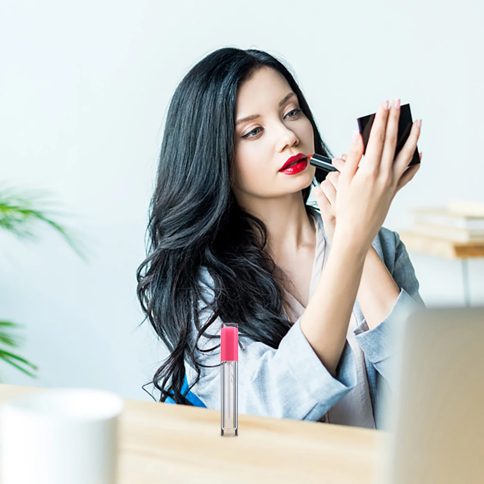 12 flacons vides pour brillant à lèvres de 5 ml, transparents avec bouchons, tubes rechargeables pour couleur à lèvres, pour le stockage et kit de beauté DIY