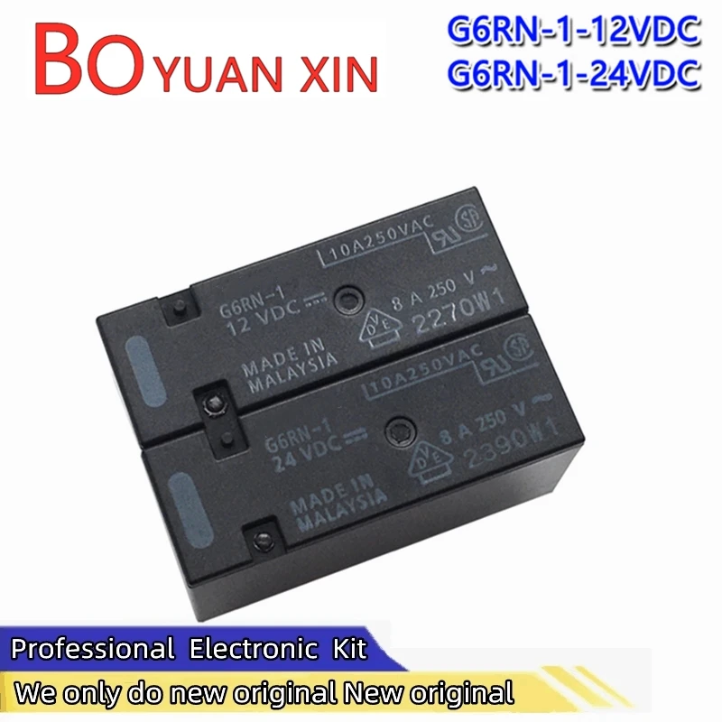 

Home appliance relays G6RN-1-5VDC G6RN-1-12VDC G6RN-1-24VDC Small power relay with 1-pole 8A switch DC5V 12V 24V 5pin 8A