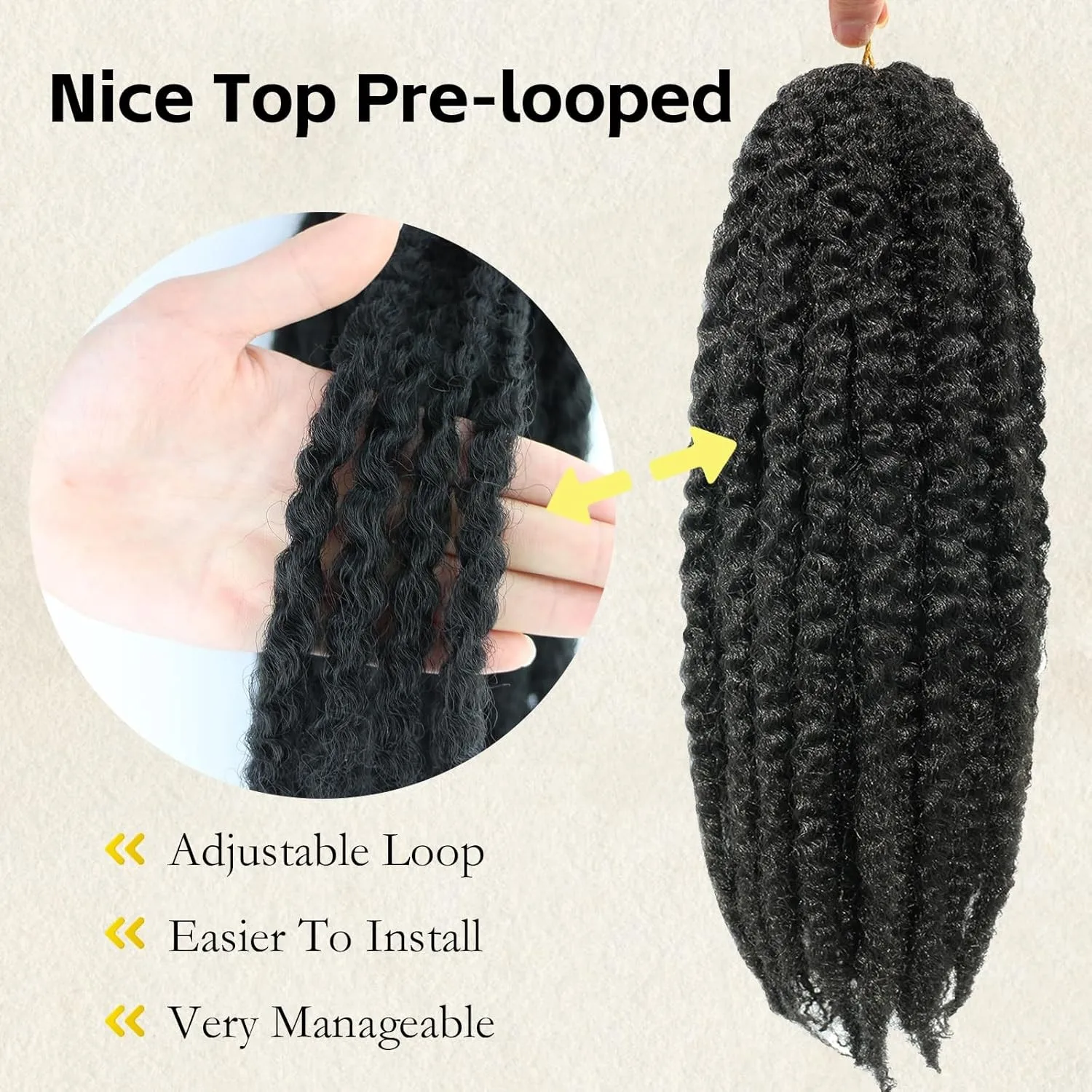 Afro Kinky Twist Crochet ผม Braids Marley Braid Hair 18 นิ้ว Senegalese Curly โครเชต์สังเคราะห์ Braiding Hair Extensions