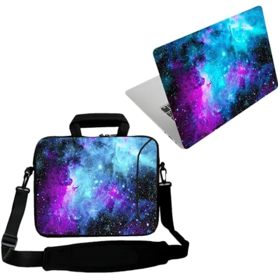 Calcomanía de la cubierta de la etiqueta engomada de la piel del cuaderno del ordenador portátil de 15,6" y RICHEN 14 15 15,4 15,6 pulgadas bolso de hombro del ordenador portátil Galaxy